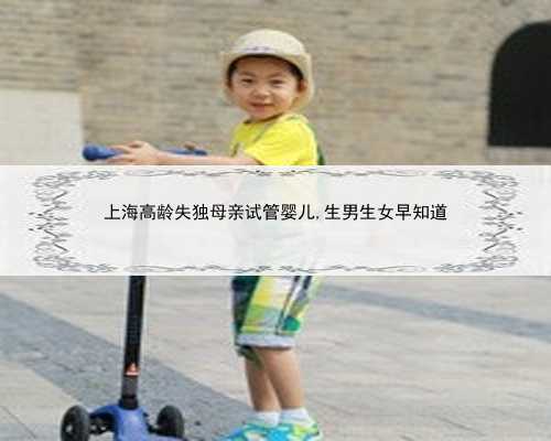 <b>上海高龄失独母亲试管婴儿,生男生女早知道</b>
